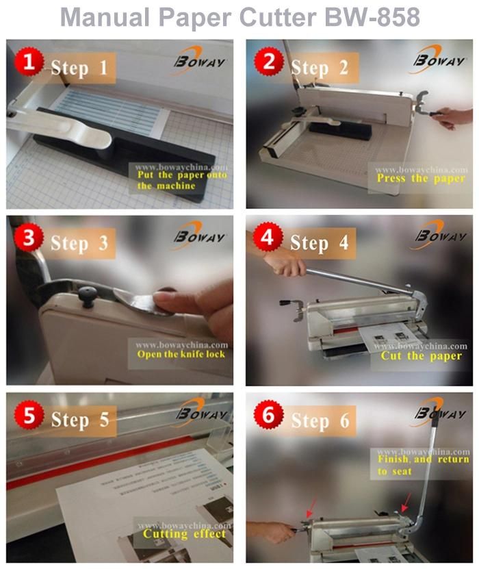 Boway A4 A3 Manual Paper Cutter Guillotine Cutting Machine Bw-858