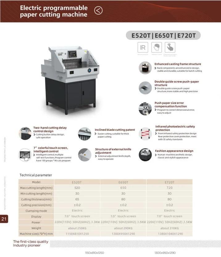 650mm Heavy-Duty Electric Program-Controlled Paper Cutter Front Brand