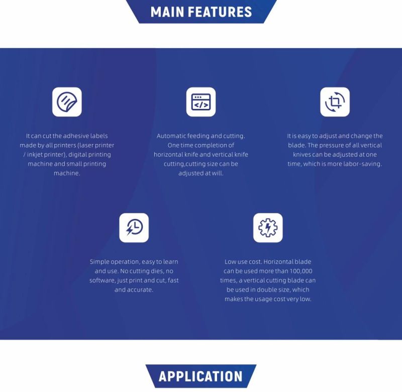 New Product Auto Sheet Feeder Electric Digital Label Cutter Machine with High Speed