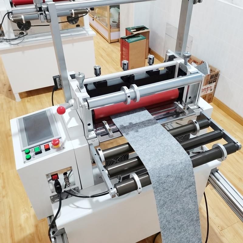 220V Online Hexin Wooden Case Foam Automatic Laminating Cutting Machine