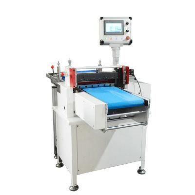 Online Double-Blade Cutter CE ISO Paper Roll Rubber Cutting Machine