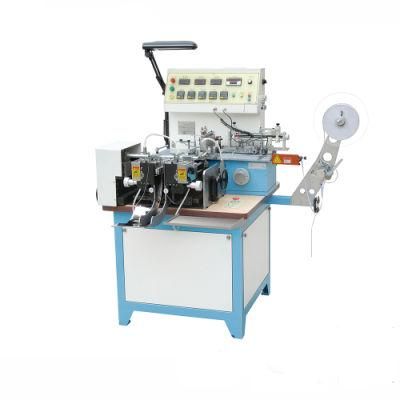 Hot and Cold Wash Care Label Cutting and Folding Machine / Polyester Satin Ribbon Label Bending Machine Jz2817