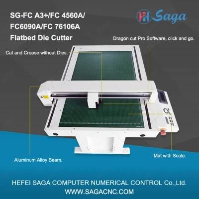 Sensor High Speed Die Flatbed Cutter Can Half/Kiss-Cut for Synthetic Paper, Self-Adhesive Wire Drawing Material and Thin PVC