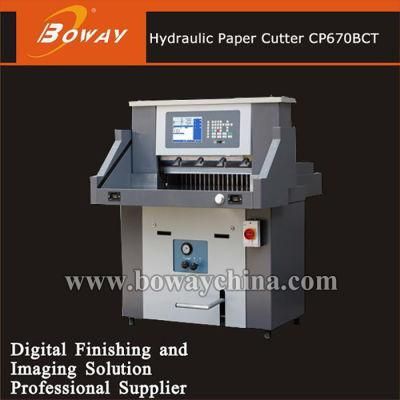 Industrial Hydraulic Electric Guillotine Paper Cutter Cutting Machine Cp670bct