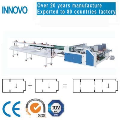 Semi Automatic Two Pieces Paper Packaging Gluing Folding Machine