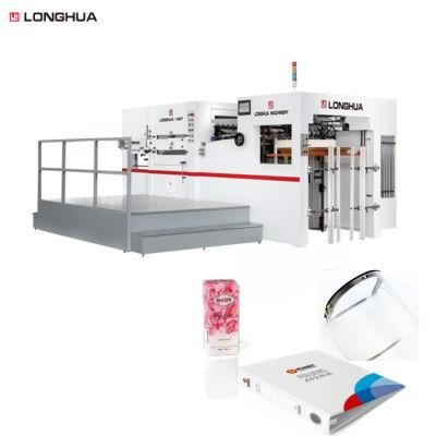2021 Hot Sell Automatic Longhua Flatbed Platen Plastic Paper Sheet Corrugated Cardboard Heated Die Cutting and Creasing Machine 105 Format