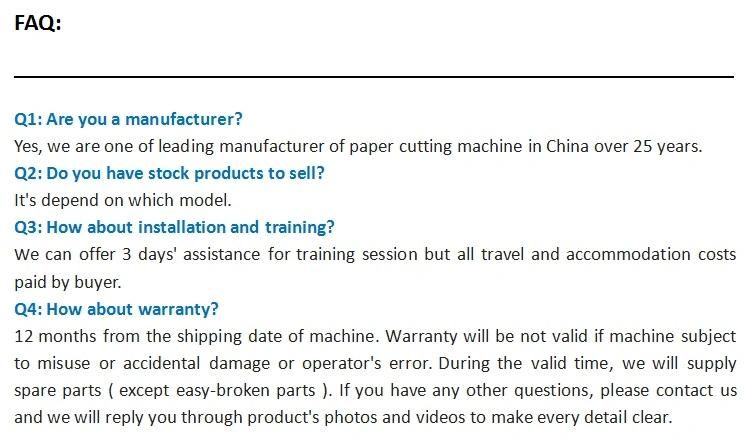 22 Inch Touch Screen Computerized Paper Cutter/Guillotine/Paper Cutting Machine (137F1)