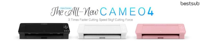 Silhouette White 12" Digital Cameo 4 Vinyl Cutter Sticker Paper Cutting Plotter Machine