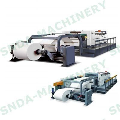 Rotary Blade Two Roll Paper Jumbo Roll to Sheet Cutting Machine China Manufacturer
