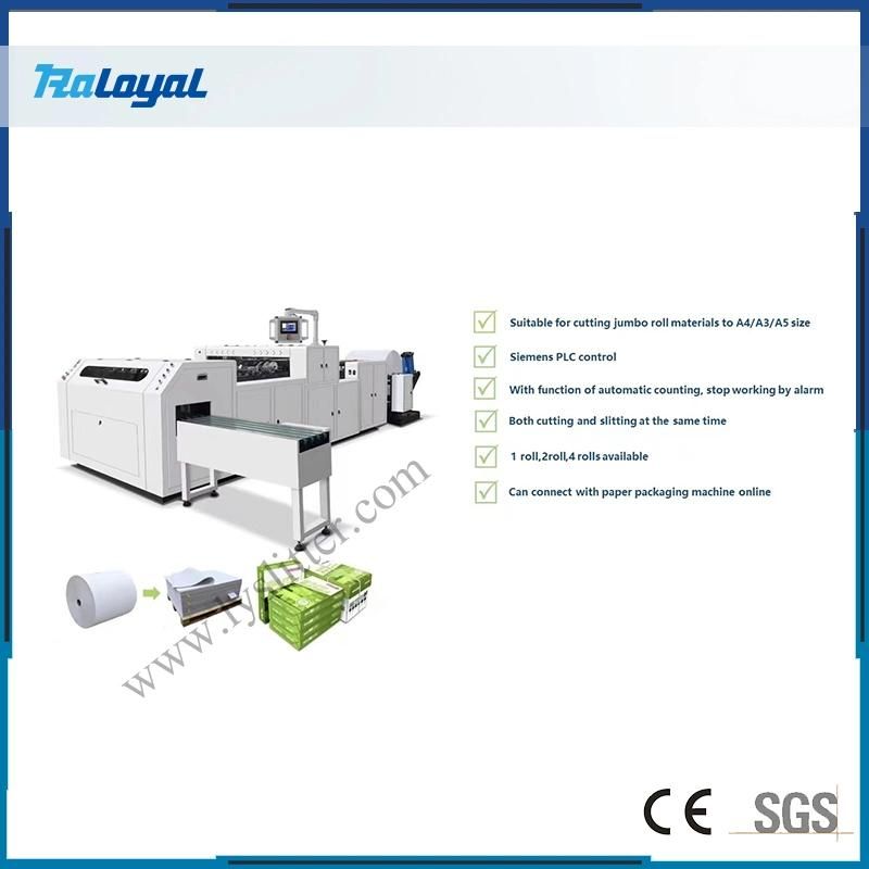 PLC Control A4 Paper Cutting & Wrapping Machine, Automatic A4 Paper Roll Cutter and Packing Machine, Paper Reams Product Making Machinery with Factory Price
