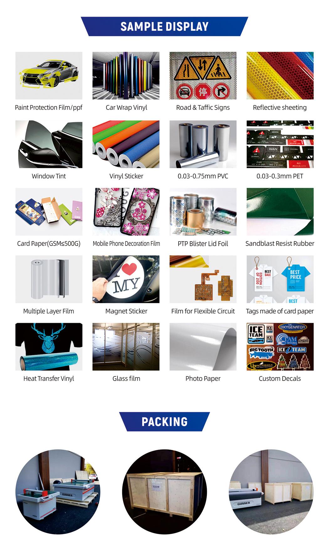 Post-Printing Road and Traffic Safety Sign/Signage Packaging/Reflective Film Digital Paper Flatbed Cutter Machine