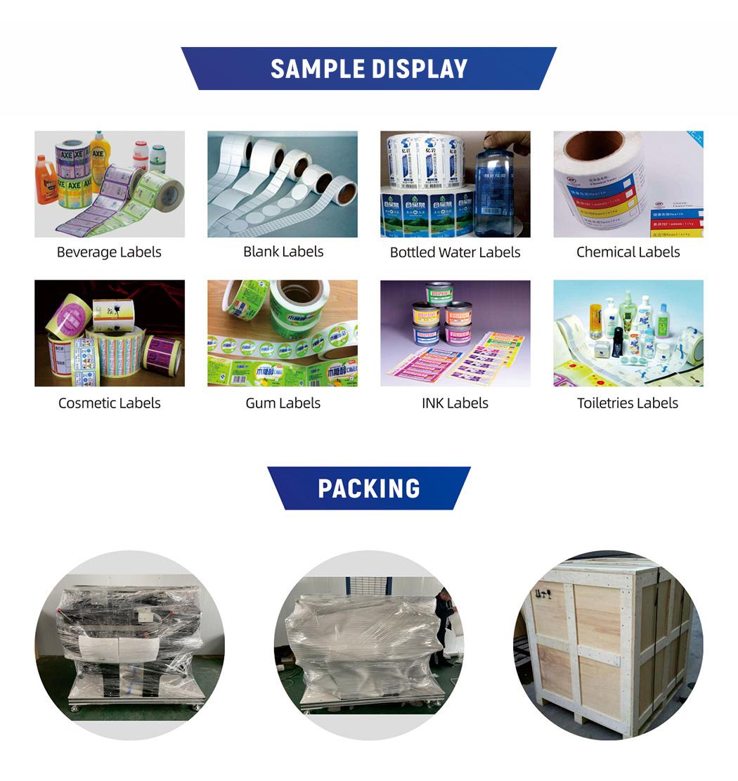 Roll to Rool Die Cutter Blank Adhesive Wine Label Paper Rotary Die Cutting Machine with Slitting