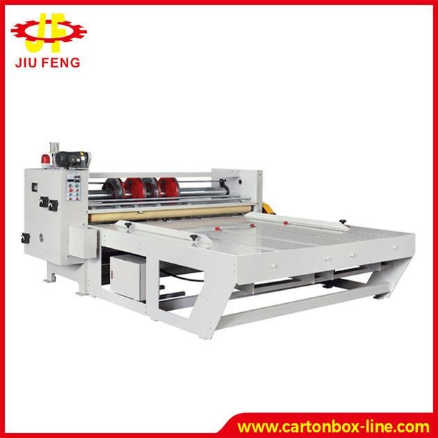Jiufeng Quality Control & New Factory Choice Rotary Slotting and Corner Cutting Machine Semi-Automatic Carton Making Machinery