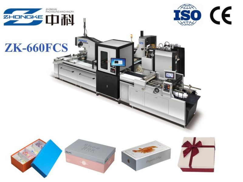 Custom Automatic Magnetic Box Making Machine Rigid Box Making Machine Zk-660fcs