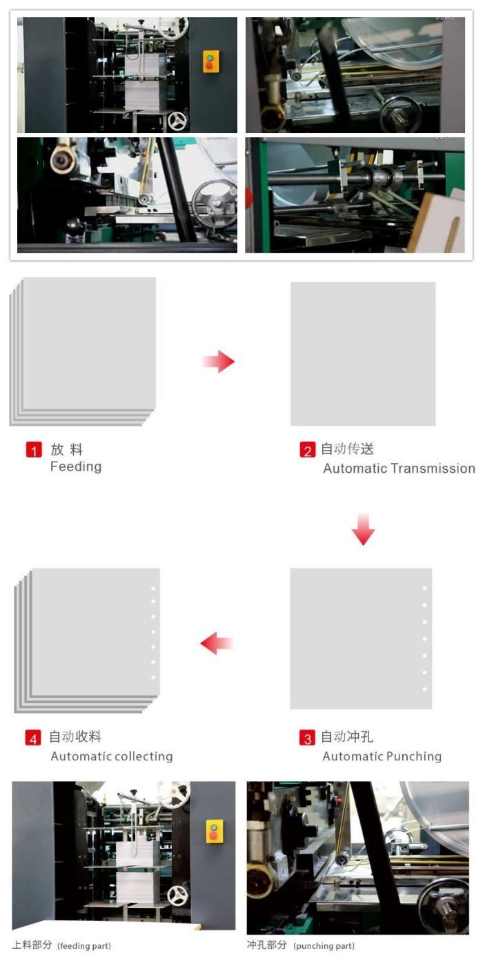 Ce Approved Punching Machine for Exercise Book/Account Book