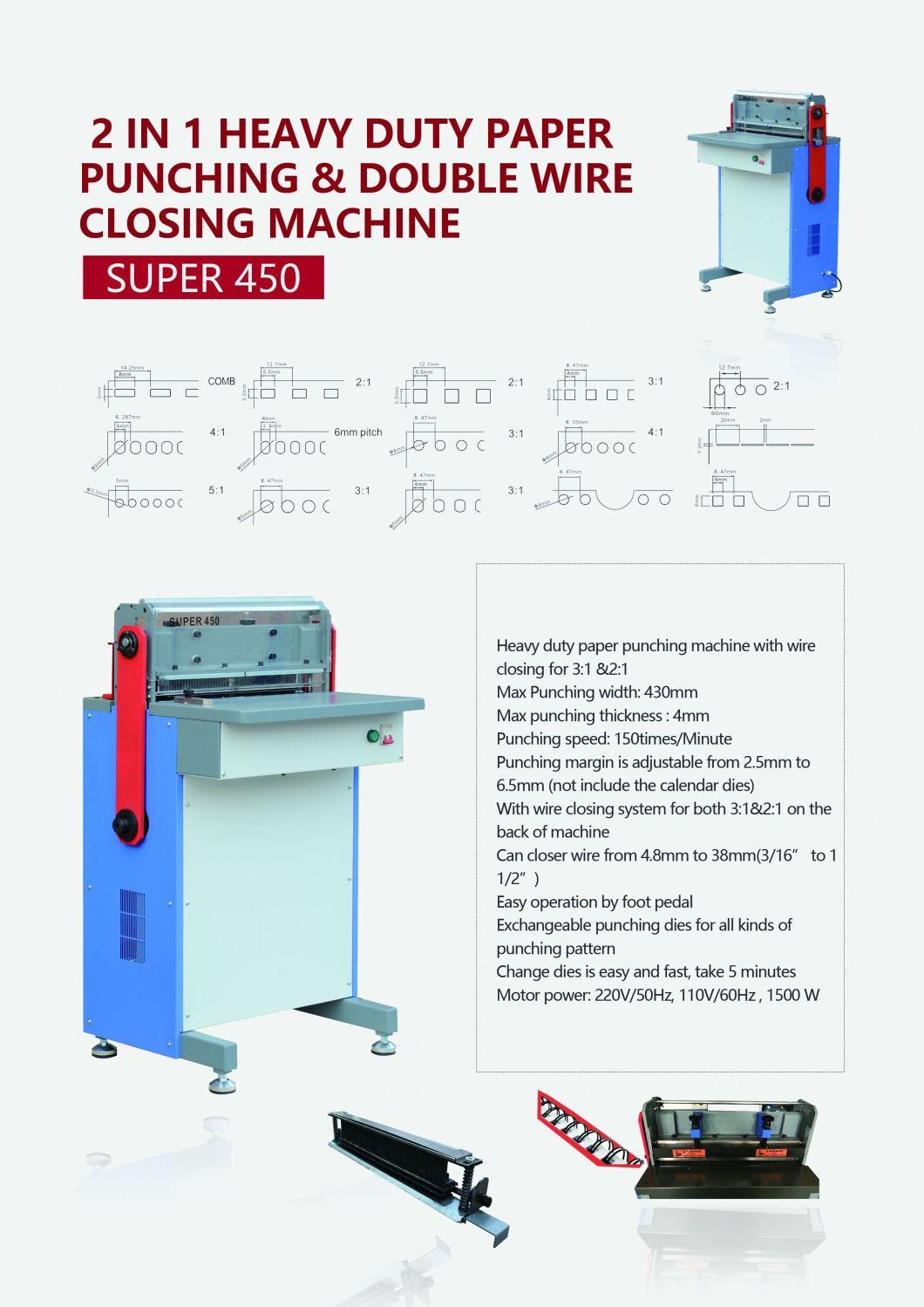 Semi Automatic Electric Factory Use Punching and Wire O Binding Machine