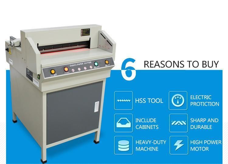 110V/220V Automatic Electric Paper Cutting Machine Guillotine Machine G450V+ Paper Trimmer