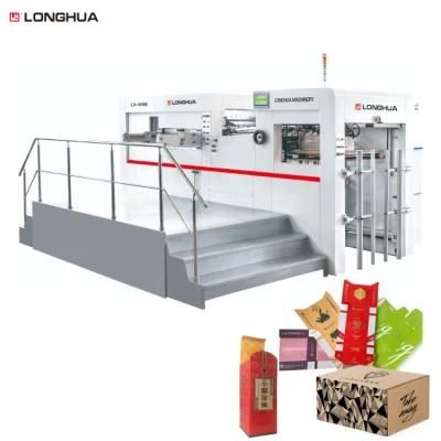 Platen Flatbed 0.1-2.0mm Plastic Sheet Fully Automatic Die Cutting Cut Creasing Kiss Punch Machine
