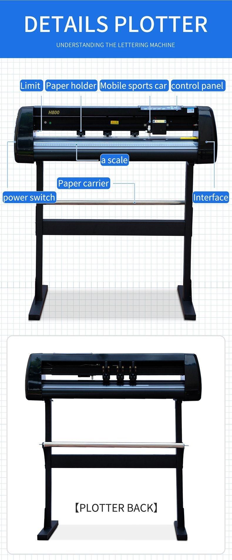 720mm Paper Cutting Machine H800 Vinyl Small Scale Sticker Banner Cutting Armband Printing Plotter