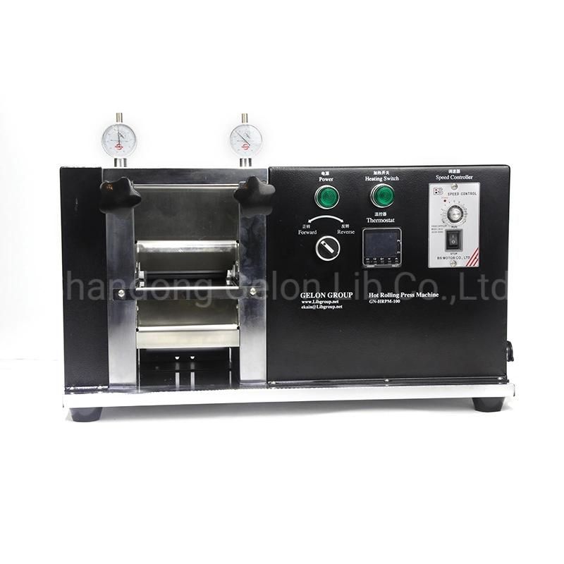 Battery Hot Rolling Pressing Machine 100mm Width Calendaring Machine Battery Lab Pressing Machine for Lithium Ion Battery Making Equipment (GN-MR100H)
