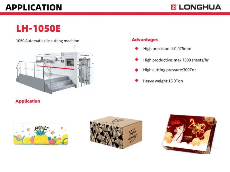 China Famour Brand Longhua Fully Automatic Punch Creasing & Die Cut Cutting Machine