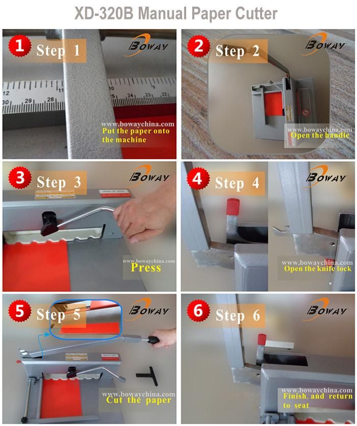 Boway Manual Paper Cutter Slitting Trimming Cutting Guillotine Machine Qz-470b