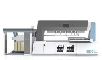 Automatic Waste Paper Stripping Blanking Machine with Paper Collecting for Carton Corrugated Plastic Package High Efficiency Labor Save