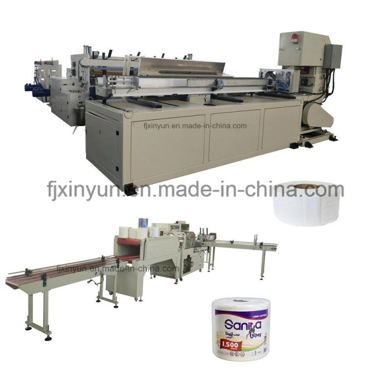 High Speed Maxi Roll Tissue Paper Band Saw Cutting Machine