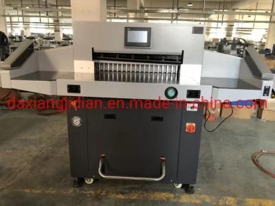 H720rt 720 mm Hydraulic Paper Guillotine Cutter Cutting Machine / Paper Die Cutter with Side Table and Air Ball