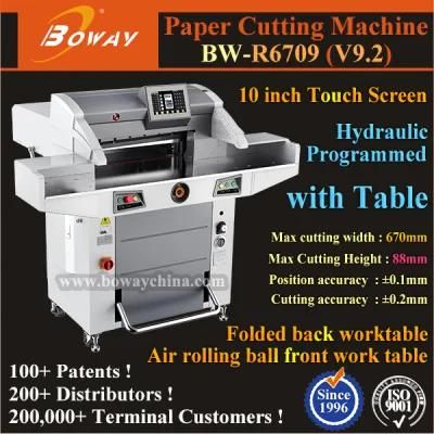 Publishing House Hydraulic Programmed Automatic 670mm A3 A4 Size Industrial Electric Guillotine Paper Cutter