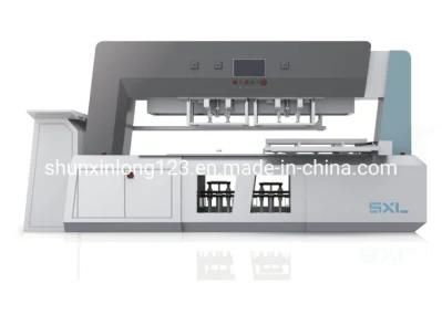 Automatic Double Heads Waste Paper Stripping/Blanking Machine After Die Cutting with Conveyor and Manipulator Arms