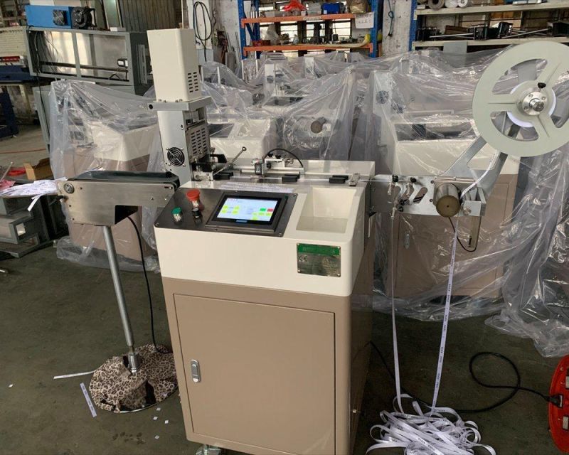 (JC-3080) Apparel Textile Accessories Polyester Cotton Label Ultrasonic Ribbon Cutting Machine