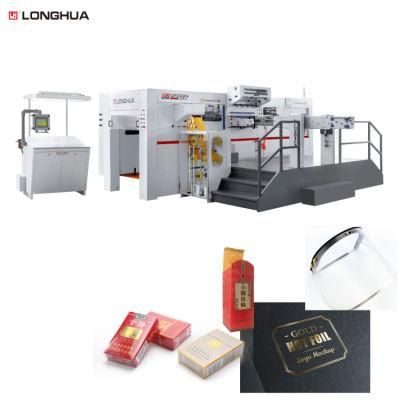 White Color Longhua Brand Fully Automatic Foil Stamping Hot Press Die Cutting Creasing Cut Machine