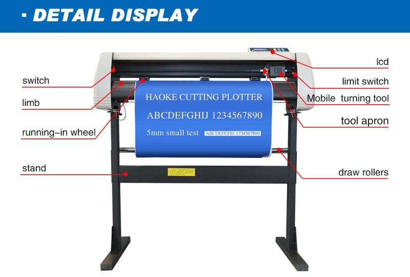High Precision Color Mark Sensor Contour Cutting Plotter with Knife to Cut Stickers and Soft Material Machine