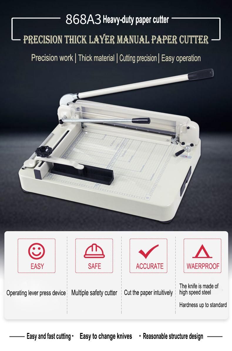 Heavy-Duty Manual Guillotine Desktop Stack Paper Cutter