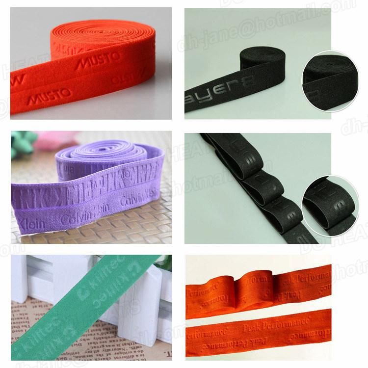 2020 Elastic Webbing/Ribbon/Belt/Tape Automatic 3D Logo Embossing Machine