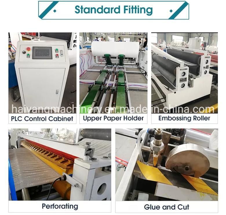 High Quality 150-280m/Min Automatic Core Pulling Henan China Guillotine Paper Cutter Rewinder Cutting Machine