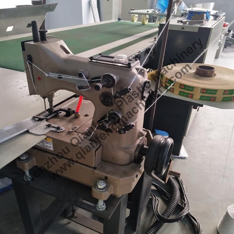 High Speed Kraft Paper Sack Sewing and Automatic Hot-Melt Adhesive Tape Sealing Machine