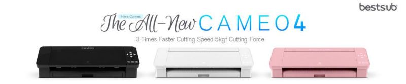 Silhouette Cameo 4 Digital Cutting Nail Sticker Cutter Machine 12" (Pink)