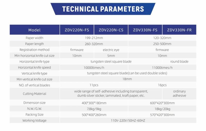 A4 Plus Size Automatic Paper Sticker Cuttimg Machine Zdv220n-Fs