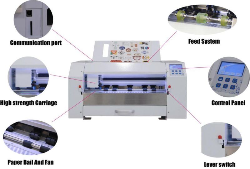 Digital Graphic Contour Auto Sheet Feeding Sticker Cutter with CCD Hands-Free Chinese Factory (SC A3+ II PRO)