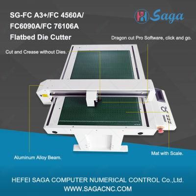 Sensor High Precision Die Flatbed Cutter Can Half/Kiss-Cut for Synthetic Paper, Self-Adhesive Wire Drawing Material and Thin PVC