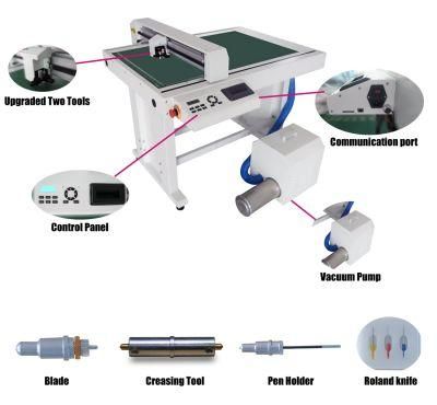 Box Making Cutter Cutting and Creasing Together Die Cutter Machine Label and Sticker Cutter Machine /CNC Flatbed Cutter