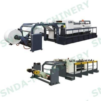 Rotary Blade Two Roll Duplex Paper Reel to Sheet Cutting Machine China Factory