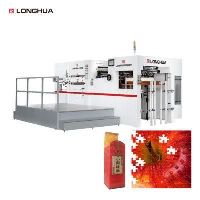 Jigsaw Puzzle Thick Paper Usage Automatic Embossing Hot Press Die Cutting Cut Cutter Creasing Machine