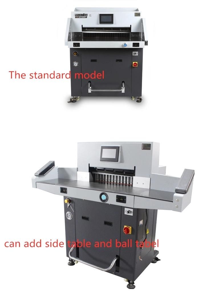 H720rt 720 mm Hydraulic Paper Guillotine Cutter Cutting Machine / Paper Die Cutter with Side Table and Air Ball
