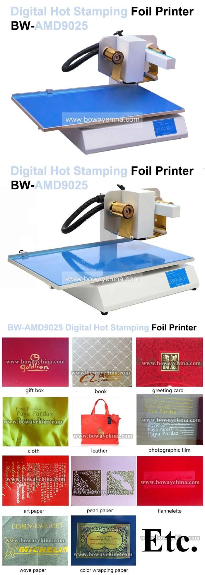 Boway Flatbed Book Cover Ribbon PVC Film Hot Aluminum Foil Stamping Press Gilding Machine