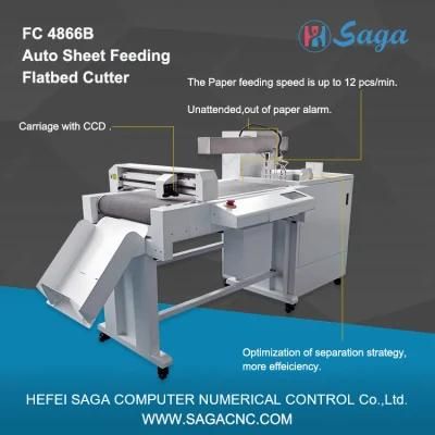 CCD Auto Feeding Flatbed Die Cutter Have Cutting and Creasing Tool for Card Paper, Magnetic Paste Label and Thin PVC
