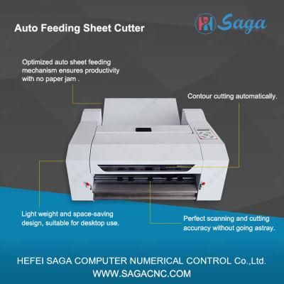 High Quality Contour Cutting Machine and Red Sensor Auto Feeding Sticker Cutter Half/Kiss-Cut