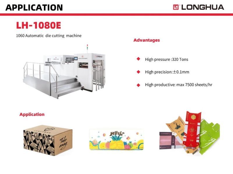 7000 Sheets/Hr High Speed High Frequency Automatic Die Cutting Cut Creasing Punch Machine of Longhua Brand